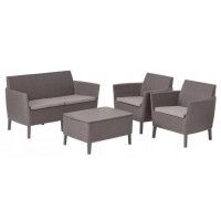 Набор садовой мебели Salemo 2-sofa set капучино