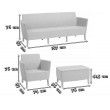 Набор садовой мебели Salemo 3-sofa set капучино купить в Минске