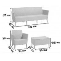 Набор садовой мебели Salemo 3-sofa set капучино купить в Минске Набор садовой мебели Salemo 3-sofa set капучино купить в Минске