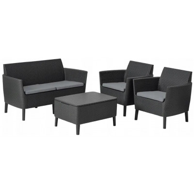 Набор садовой мебели Salemo 2-sofa set графит купить в Минске