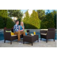 Набор садовой мебели Salemo 2-sofa set коричневый купить в Минске