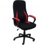 Кресло поворотное AksHome RANGER (Рэйнджер) ткань красный/черный