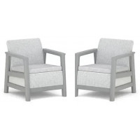 Комплект из двух кресел Scandi Linea Chair 2x светло-серый Комплект из двух кресел Scandi Linea Chair 2x светло-серый