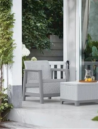 Комплект из двух кресел Scandi Linea Chair 2x светло-серый
