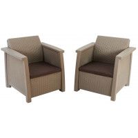Набор садовой мебели Toledo Duo (2 кресла) капучино