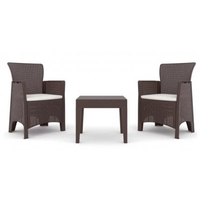 Набор садовой мебели TROYA BALCONY SET коричневый купить в Минске