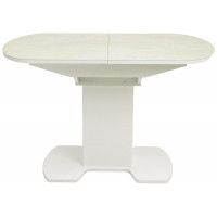 Стол КОРСИКА (фотопечать) мрамор бежевый / белый матовый купить в Минске