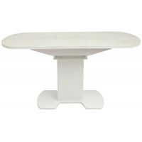 Стол КОРСИКА (фотопечать) мрамор бежевый / белый матовый купить в Минске