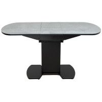 Стол КОРСИКА (фотопечать) мрамор серый / черный матовый купить в Минске Стол КОРСИКА (фотопечать) мрамор серый / черный матовый купить в Минске