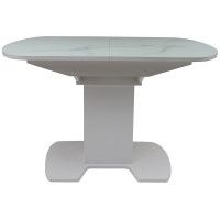 Стол КОРСИКА (фотопечать) мрамор белый / белый матовый купить в Минске