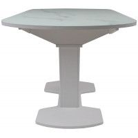 Стол КОРСИКА (фотопечать) мрамор белый / белый матовый купить в Минске