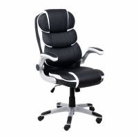 Кресло AksHome ANTONY ECO черный с белыми вставками