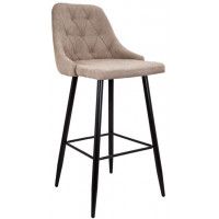 Стул барный AksHome LARA 2 (Лара 2) бежевая ткань 1701-03/черный