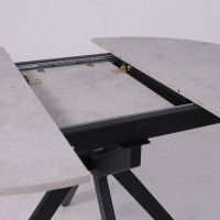 Стол раздвижной AV 1106 1000(1350)*1000 Ароза Светлая/черный купить в Минске Стол раздвижной AV 1106 1000(1350)*1000 Ароза Светлая/черный купить в Минске