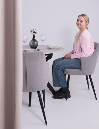 Стол раздвижной AV 1106 1000(1350)*1000 Ароза Светлая/черный купить в Минске