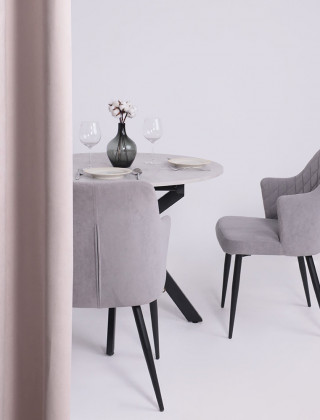 Стол раздвижной AV 1106 1000(1350)*1000 Ароза Светлая/черный купить в Минске