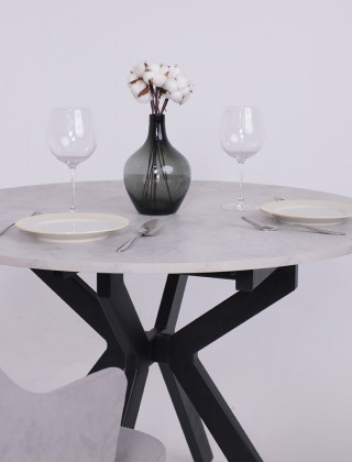 Стол раздвижной AV 1106 1000(1350)*1000 Ароза Светлая/черный купить в Минске