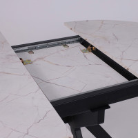 Стол раздвижной AV 1106 1000(1350)*1000 Азул Оникс/черный купить в Минске