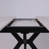 Стол раздвижной AV 1106 1000(1350)*1000 Азул Оникс/черный купить в Минске