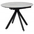 Стол AV 1107 HPL+МДФ 1000(1350)*750 белый мрамор/черный купить в Минске