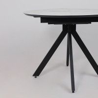 Стол AV 1107 HPL+МДФ 1000(1350)*750 белый мрамор/черный купить в Минске