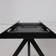 Стол AV 1107 HPL+МДФ 1000(1350)*750 белый мрамор/черный купить в Минске