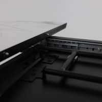 Стол AV 1107 HPL+МДФ 1000(1350)*750 белый мрамор/черный купить в Минске