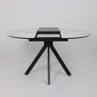 Стол AV 1107 HPL+МДФ 1000(1350)*750 белый мрамор/черный купить в Минске