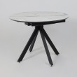Стол AV 1107 HPL+МДФ 1000(1350)*750 белый мрамор/черный купить в Минске