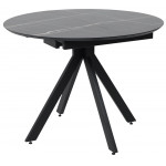 Стол AV 1107 HPL+МДФ 1000(1350)*750 черный тунис/черный
