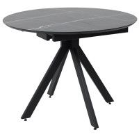 Стол AV 1107 HPL+МДФ 1000(1350)*750 черный тунис/черный Стол AV 1107 HPL+МДФ 1000(1350)*750 черный тунис/черный