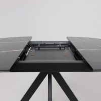 Стол AV 1107 HPL+МДФ 1000(1350)*750 черный тунис/черный купить в Минске