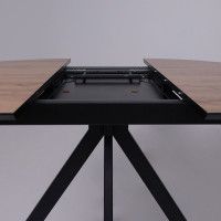 Стол AV 1107 HPL+МДФ 1000(1350)*750 дуб вотан/черный купить в Минске