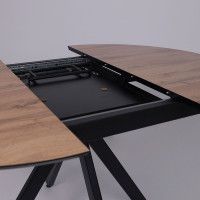 Стол AV 1107 HPL+МДФ 1000(1350)*750 дуб вотан/черный купить в Минске