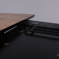 Стол AV 1107 HPL+МДФ 1000(1350)*750 дуб вотан/черный купить в Минске