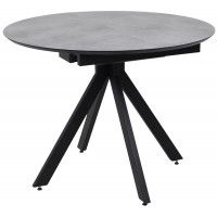 Стол AV 1107 HPL+МДФ 1000(1350)*750 мрамор марквина синий/черный