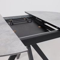 Стол AV 1107 HPL+МДФ 1000(1350)*750 мрамор марквина синий/черный купить в Минске