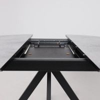 Стол AV 1107 HPL+МДФ 1000(1350)*750 мрамор марквина синий/черный купить в Минске