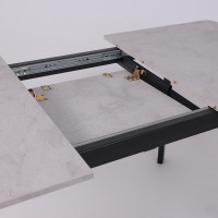 Стол AV 1209/1 ЛМДФ 1200 (1600)*800 ароза светлая/черный купить в Минске