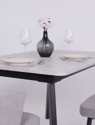 Стол AV 1209/1 ЛМДФ 1200 (1600)*800 ароза светлая/черный купить в Минске