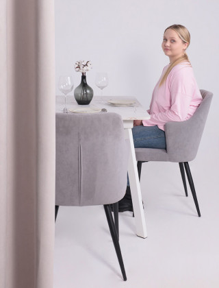 Стол AV 1209/1 ЛМДФ 1200 (1600)*800 азул оникс/белый купить в Минске