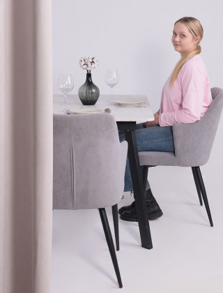 Стол AV 1209/1 ЛМДФ 1200 (1600)*800 азул оникс/черный купить в Минске