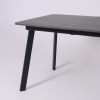 Стол AV 1209/1 ЛМДФ 1200 (1600)*800 мрамор пьетра графитовый/черный купить в Минске