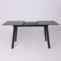 Стол AV 1209/1 ЛМДФ 1200 (1600)*800 мрамор пьетра графитовый/черный купить в Минске