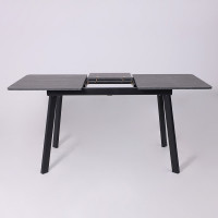 Стол AV 1209/1 ЛМДФ 1200 (1600)*800 мрамор пьетра графитовый/черный купить в Минске