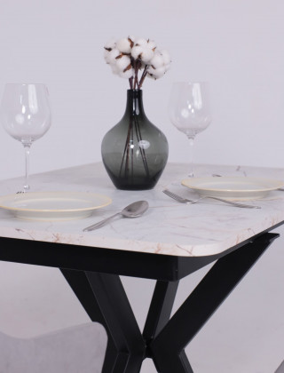 Стол раздвижной AV 1212 1000(1350)*700 Азул Оникс/черный купить в Минске