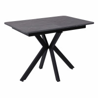 Стол раздвижной AV 1212 1000(1350)*700 Мрамор Пьетра Графитовый/черный