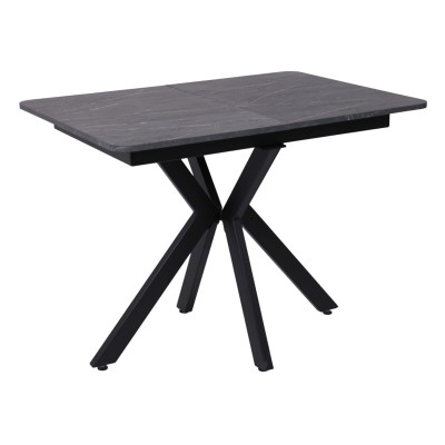Стол раздвижной AV 1212 1000(1350)*700 Мрамор Пьетра Графитовый/черный купить в Минске