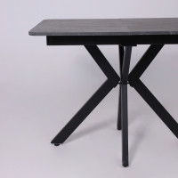 Стол раздвижной AV 1212 1000(1350)*700 Мрамор Пьетра Графитовый/черный купить в Минске