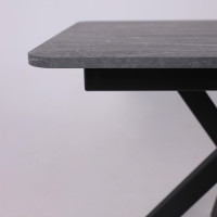 Стол раздвижной AV 1212 1000(1350)*700 Мрамор Пьетра Графитовый/черный купить в Минске